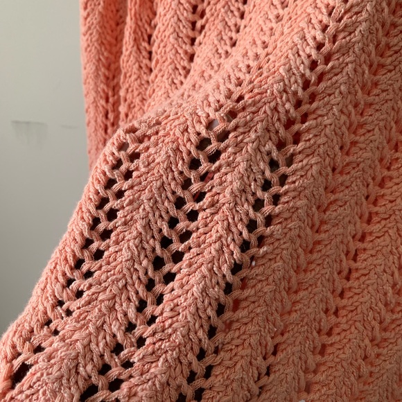 Coral crochet v neck sweater - Picture 6 of 6